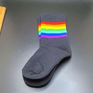 TODDLER rainbow tube socks